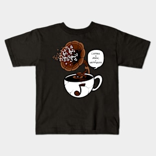 coffee and music Kids T-Shirt